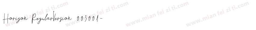 Horizon RegularVersion 003001字体转换